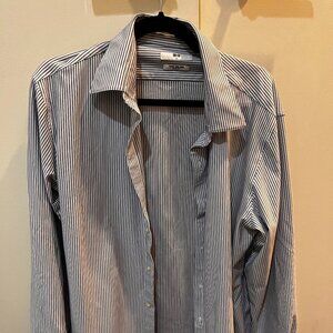 Uniqlo Mens Super non Iron Slim Fit Dress Shirt (Large)